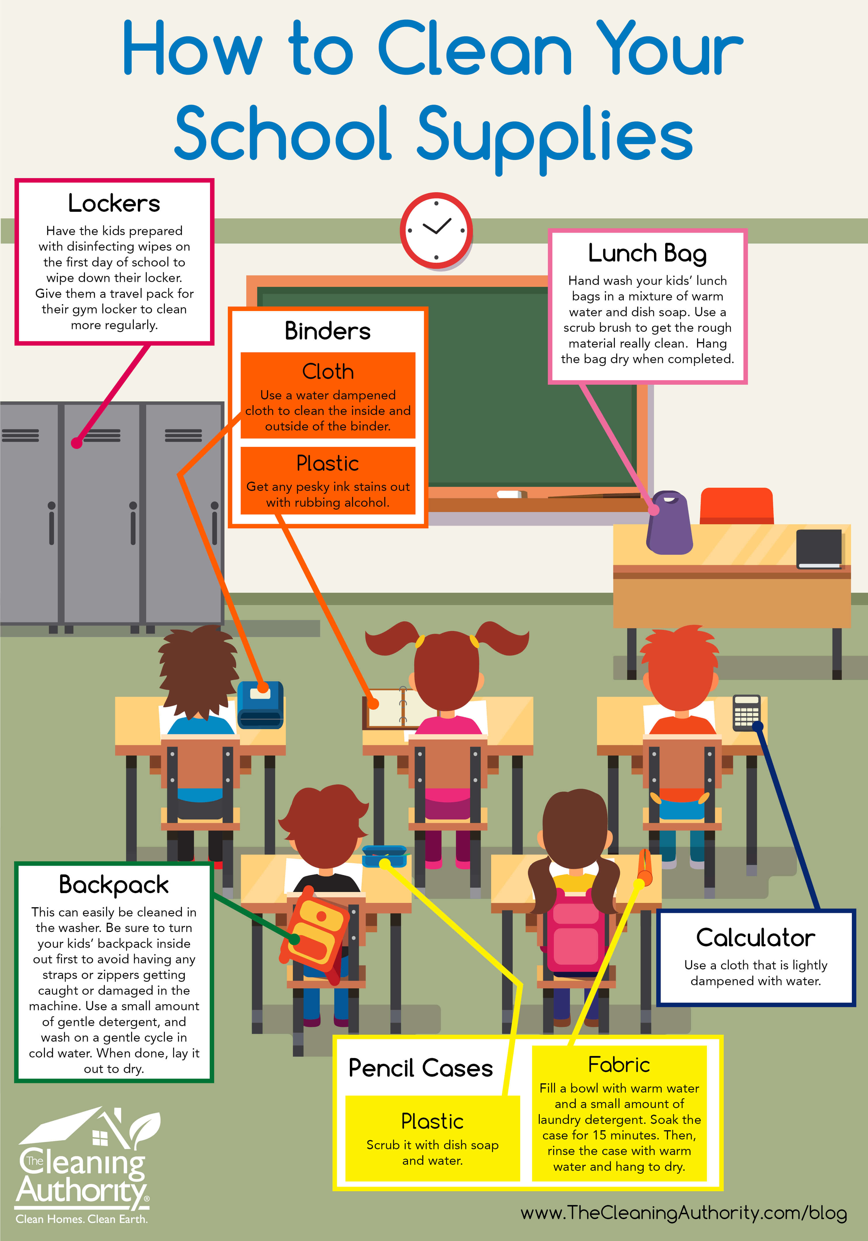 Infographic: How to Clean Your School Supplies